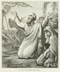 Die Abreise des Heiligen Paulus aus Tyrus von English School