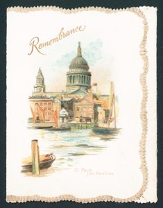 St. Pauls von Blackfriars - Erinnerung, Karte von English School