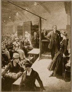 Bühnenaufführung für im Krieg erblindete Soldaten, 1914-19 von English School