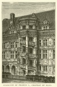 Treppe von Franz I., Schloss von Blois (Gravur)