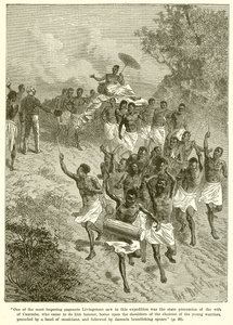 Staatsprozession der Frau von Cazembe von English School