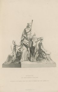 Statue, die Europa darstellt, die das Albert Memorial schmückt von English School