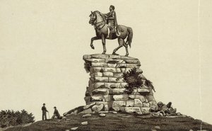 Statue von George III., Windsor (Lithografie) von English School