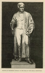 Statue von Professor Faraday in der Halle der Royal Institution von English School