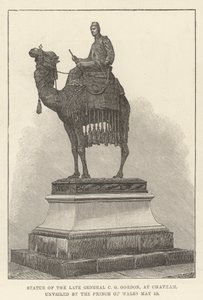 Statue des verstorbenen Generals C. G. Gordon in Chatham, enthüllt vom Prinzen von Wales von English School