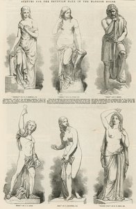 Statuen für die ägyptische Halle im Mansion House von English School