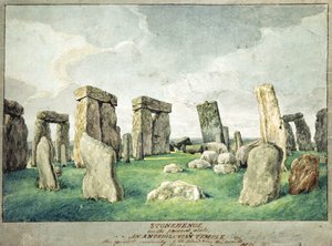 Stonehenge in seinem heutigen Zustand, ein antediluvianischer Tempel, 1821
