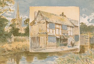 Stratford-on-Avon und Shakespeares Haus vor der Restaurierung von English School