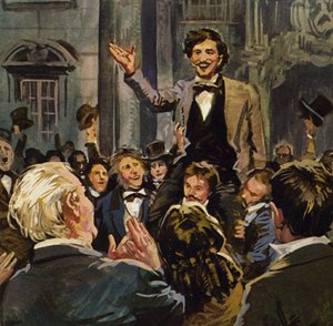 Strauss gab sein öffentliches Debüt als Geiger mit großem Beifall von English School