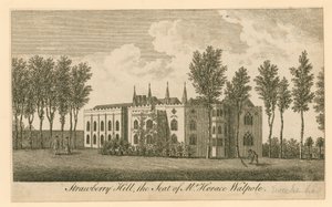 Strawberry Hill, Twickenham, London; der Sitz von Mr. Horace Walpole von English School