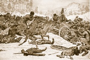 Hartnäckige Kämpfe auf den Höhen, die von den Russen südlich von Dukla in den Karpaten erobert wurden, 1914-19