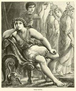 Mürrischer Achilles (Gravur) von English School