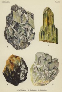 Sulfate, Baryt, Anglesit, Coelestin