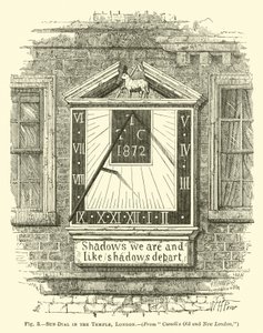 Sonnenuhr im Tempel, London von English School