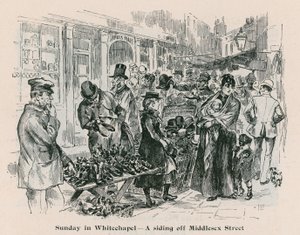 Sonntag in Whitechapel - ein Abstellgleis von der Middlesex Street, London