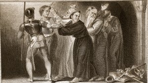 Unterdrückung der Klöster, Illustration aus David Humes The History of England, veröffentlicht von R. Bowyer, London, 1812 von English School