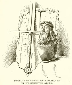 Schwert und Schild von Edward III. in der Westminster Abbey von English School