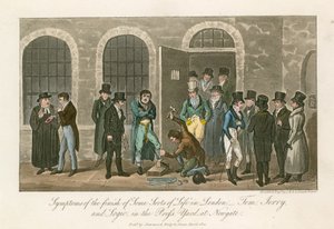 Symptome des Endes einiger Lebensarten in London - Tom, Jerry und Logic im Press Yard im Newgate-Gefängnis von English School