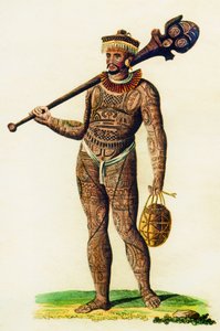 Tätowierter Mann von den Marquesas-Inseln, 1843