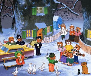 Teddys in Winterlandschaft