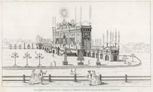 Tempel zu Ehren des Friedens von Aachen 1749 von English School