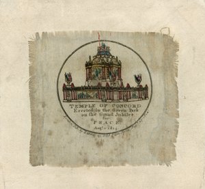 Tempel der Eintracht zur Feier des Friedens von 1814 von English School