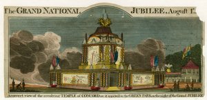 Tempel der Eintracht zur Feier des Friedens von 1814 von English School