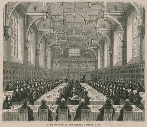 Terminsessen in der Middle Temple Hall von English School
