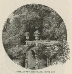 Terrasse und Kolonnade, Südseite von English School