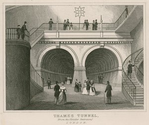 Thames-Tunnel von der Wendeltreppe von English School