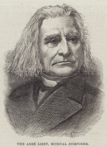 Der Abt Liszt, Musikkomponist (Stich) von English School