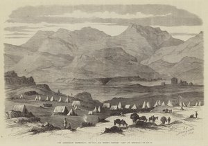 Die abessinische Expedition, das Lager von General Sir Robert Napier in Adigerat von English School
