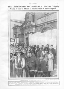 Die Nachwirkungen des Kummers: Wie die Tragödie viele Haushalte in Southampton traf, aus The Sphere, 27. April 1912 von English School