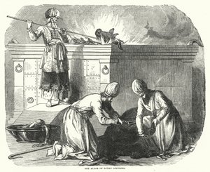Der Brandopferaltar (Gravur) von English School
