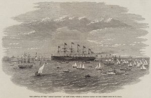 Die Ankunft der "Great Eastern" in New York (Gravur) von English School