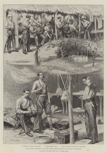 Die Ashanti-Expedition, mit dem Sonderdienstkorps auf dem Weg nach Coomassie (Lithografie) von English School