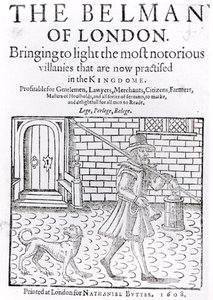 Der Glockenmann von London, von Thomas Dekker (ca. 1570-ca. 1641) Titelblatt, gedruckt von Nathaniel Butter, 1608