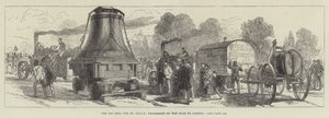 Die große Glocke für St. Paul, Prozession auf dem Weg nach London (Gravur) von English School