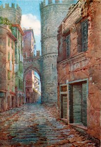 Der Geburtsort von Kolumbus in Genua, Italien, aus 