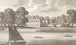 Der Palast des Bischofs von London in Fulham, graviert von Taylor, 1788