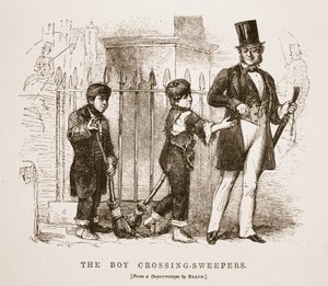 Die Jungen-Straßenkehrer, nach dem Daguerreotypie von Richard Beard, Illustration aus London Labour and London Poor von Henry Mayhew, veröffentlicht 1862 von English School