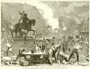 Die Bristol Reform Riots - Szene in der Nacht des 30. Oktober 1831 von English School