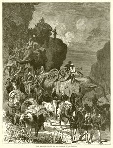 Die britische Armee auf dem Marsch in Abessinien von English School