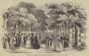 Der Broad Walk, Christ Church Meadows, Oxford, am Sonntagabend von English School