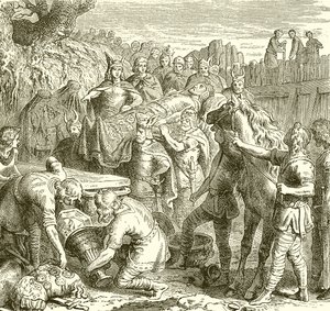 Das Begräbnis von Alarich von English School