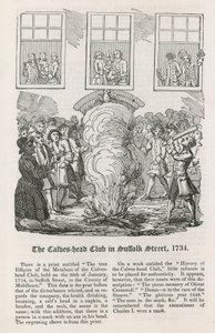 Der Calves Head Club in der Suffolk Street, 1734 von English School