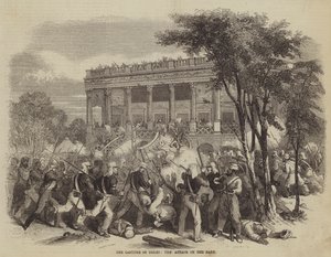 Die Eroberung von Delhi, der Angriff auf die Bank (Stich) von English School