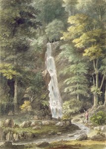 Der Kaskaden-Wasserfall in den Hestercombe-Gärten von English School