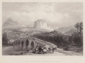 Das Schloss von Cassano, Kalabrien (Gravur) von English School