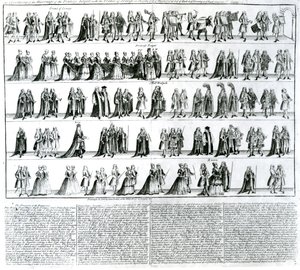 Die Zeremonie der Hochzeit der Prinzessin Royal mit dem Prinzen von Oranien, 1734